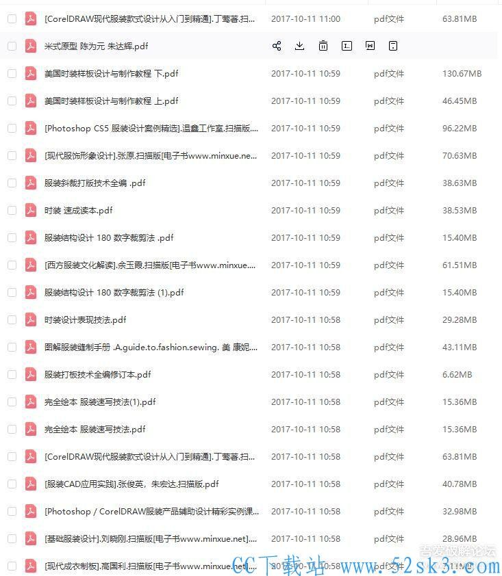 分享多年来收集服装设计类电子书 PDF 格式，多本